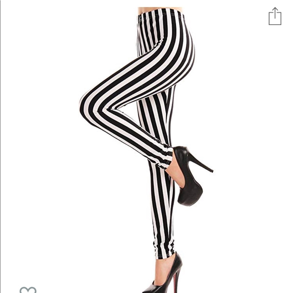 Stripped BEBE LEGGINGS